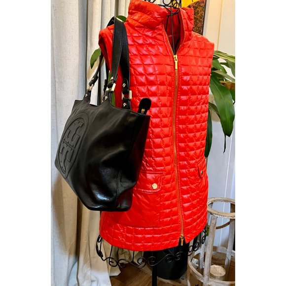 ♦️AUTHENTIC TORY BURCH BLACK BOMBE SATCHEL/SHOULDER BAG - Picture 14 of 16